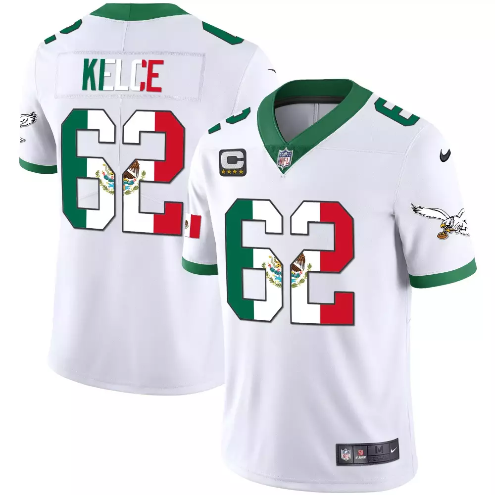 jason kelce kelly white mens philadelphia eagles kelly green vapor limited jersey v2 all stitched