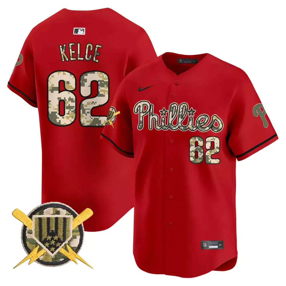 jason kelce pinstripe mens phillies armed forces day vapor premier limited jersey all stitched