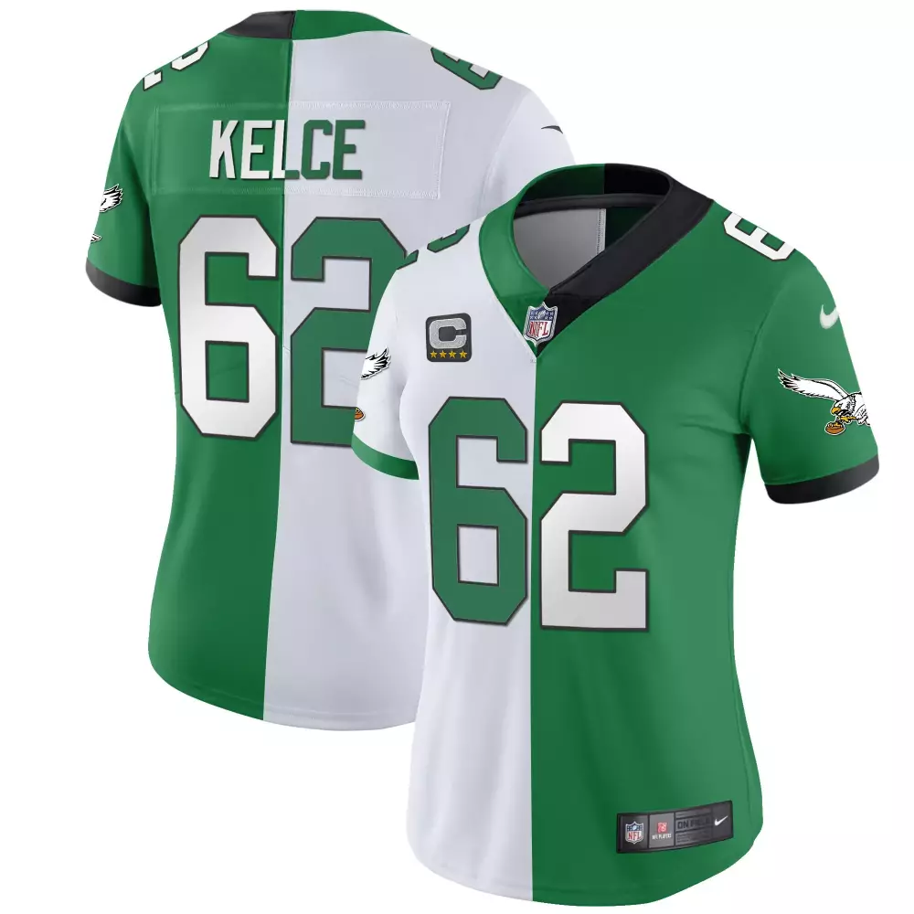 Jason Kelce Philadelphia Eagles Throwback Kelly Vapor Limited Jersey V2 | All Stitched | Fan Gear for Men, Women & Youth