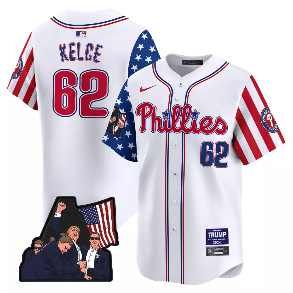 jason kelce white mens philadelphia phillies eagles vapor premier limited jersey all stitched
