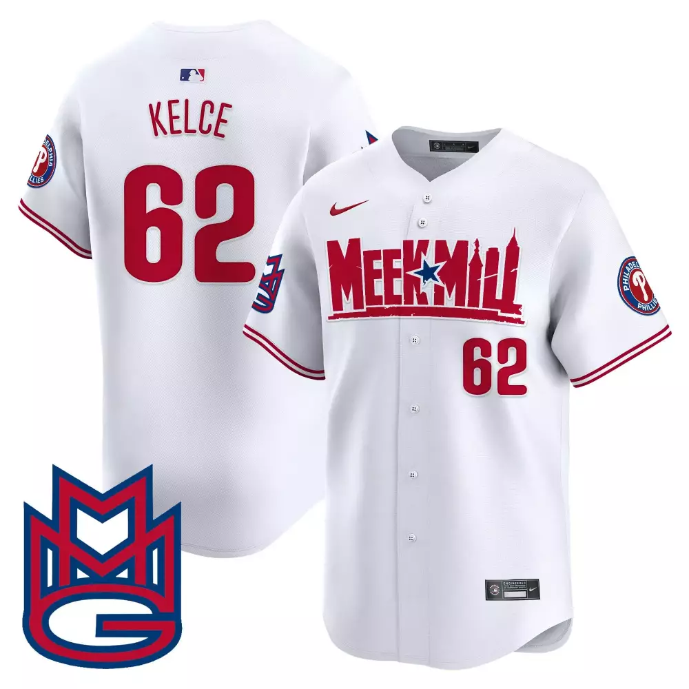 jason kelce white mens philadelphia phillies eagles vapor premier limited jersey all stitched
