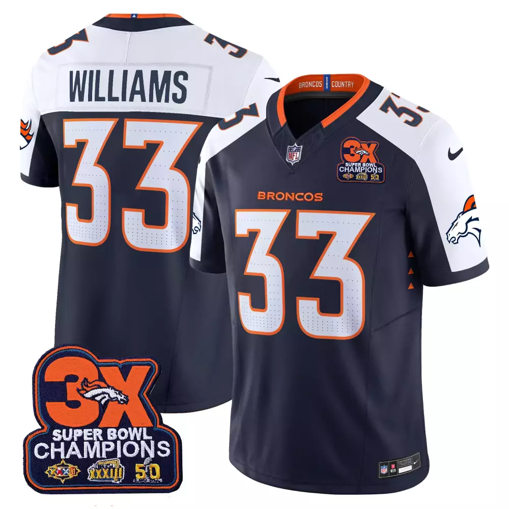 Javonte Williams Denver Broncos Limited Edition Jersey | Gold | All Stitched Fan Gear for Men, Women & Youth