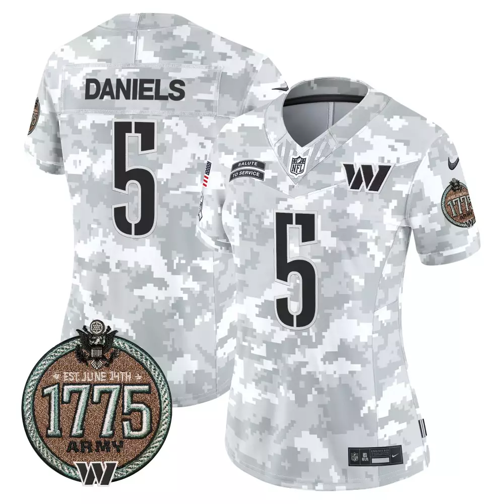 Jayden Daniels Army Washington Commanders 2024 Salute to Service Jersey | Vapor Limited Women's Stitched | For Women & Youth