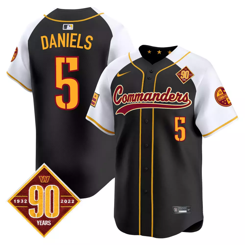Jayden Daniels 90th Anniversary Black Vapor Premier Jersey | Stitched Limited Edition | Fan Gear for Men, Women & Youth