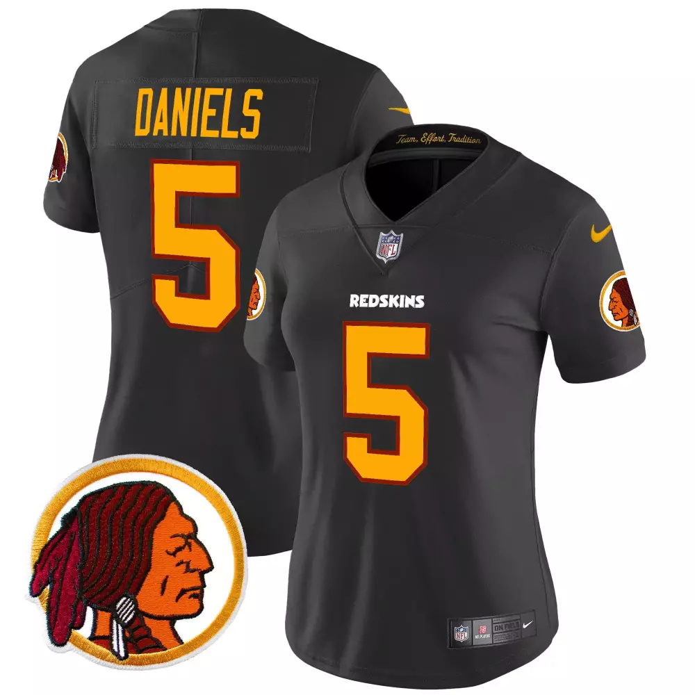 jayden daniels black womens washington redskins throwback vapor limited jersey v2 all stitched