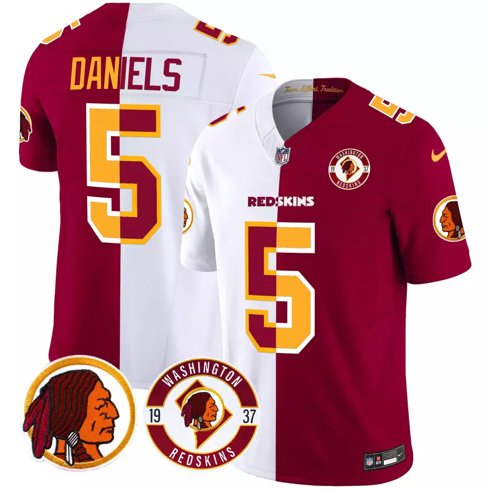 jayden daniels half mens washington redskins 2024 vapor limited jersey est 1937 patch all stitched