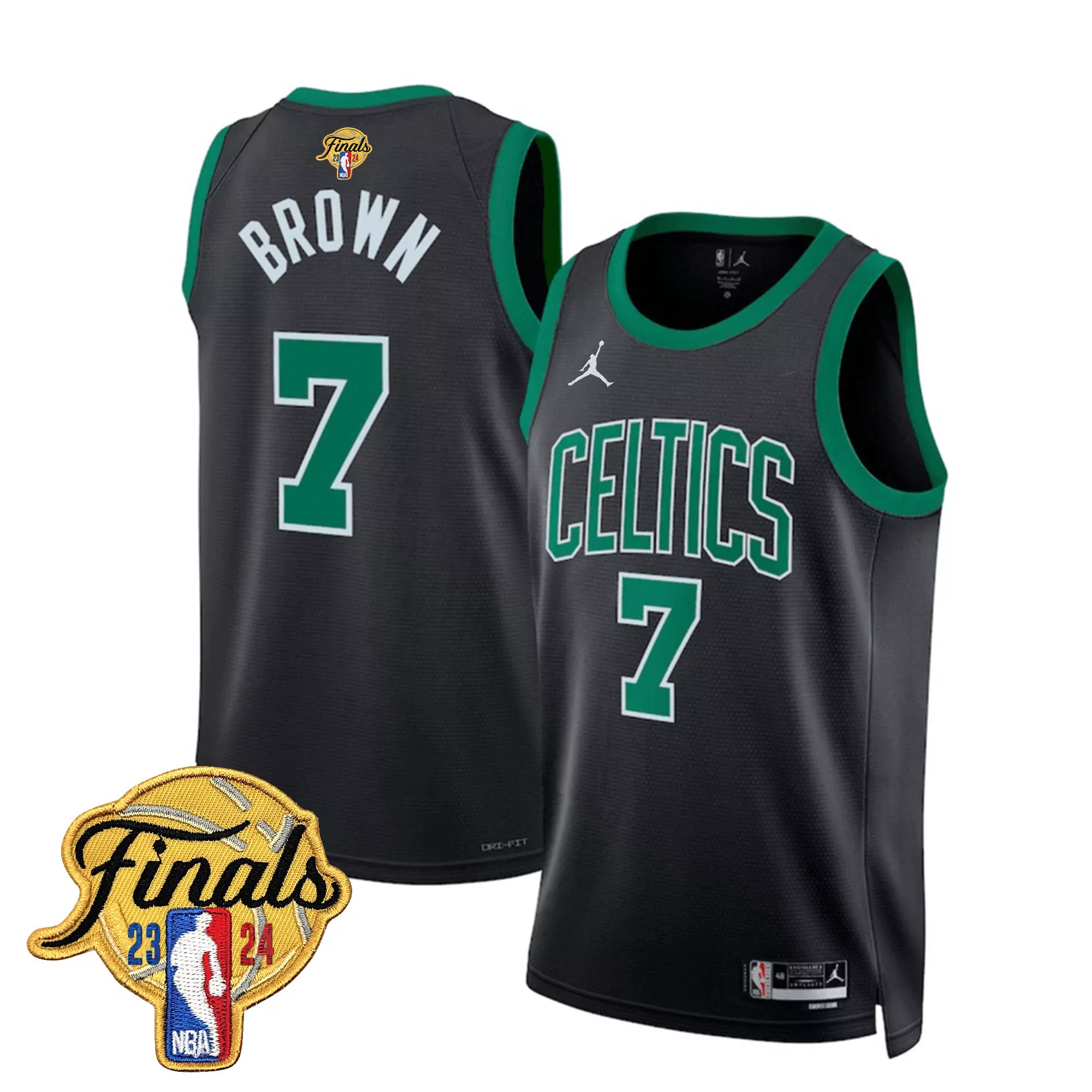 jaylen brown statement mens boston celtics 2024 final champions patch swingman jersey all stitched