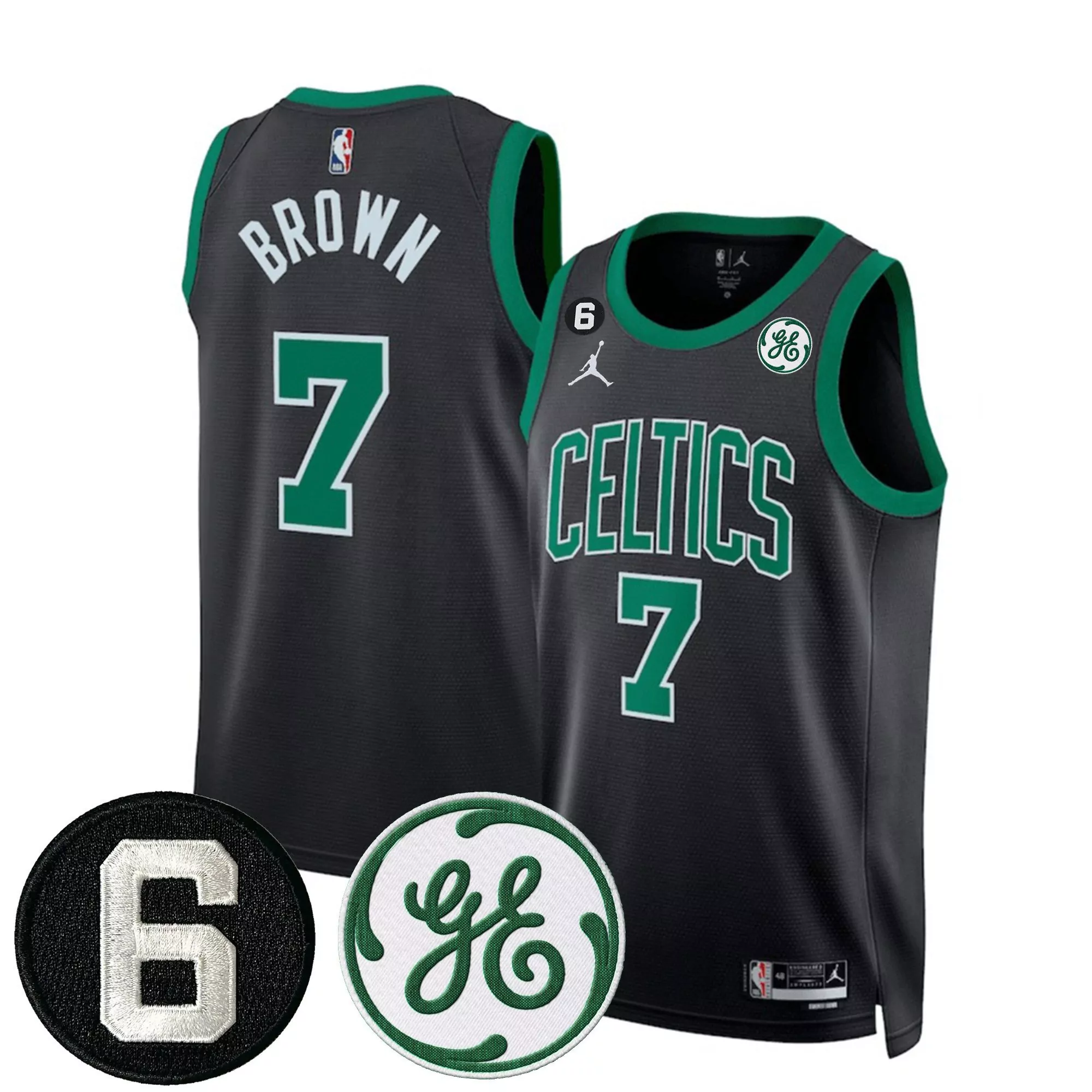 jaylen brown statement mens boston celtics 2024 final champions patch swingman jersey all stitched