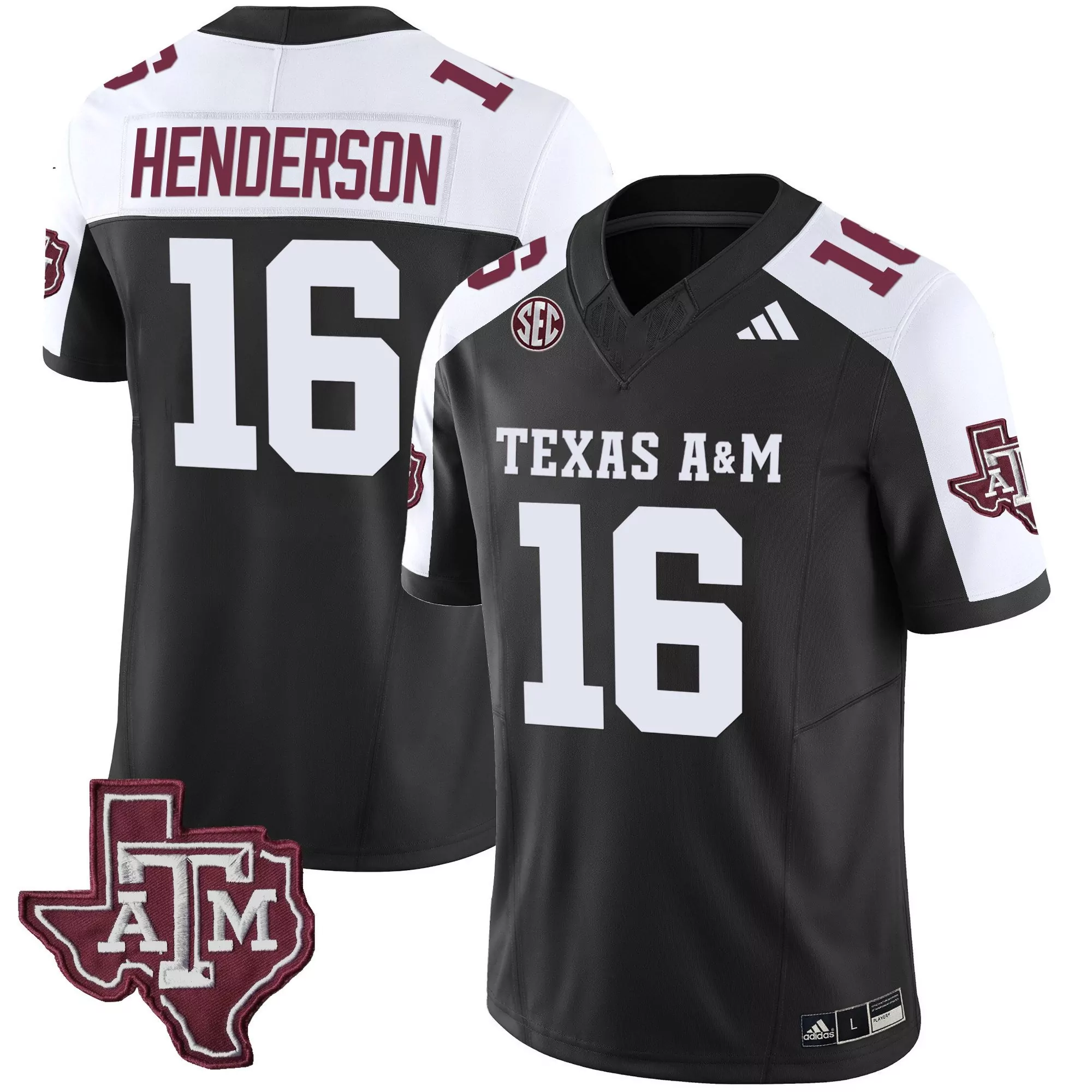 jaylen henderson black alternate mens texas am aggies mexico vapor jersey all stitched