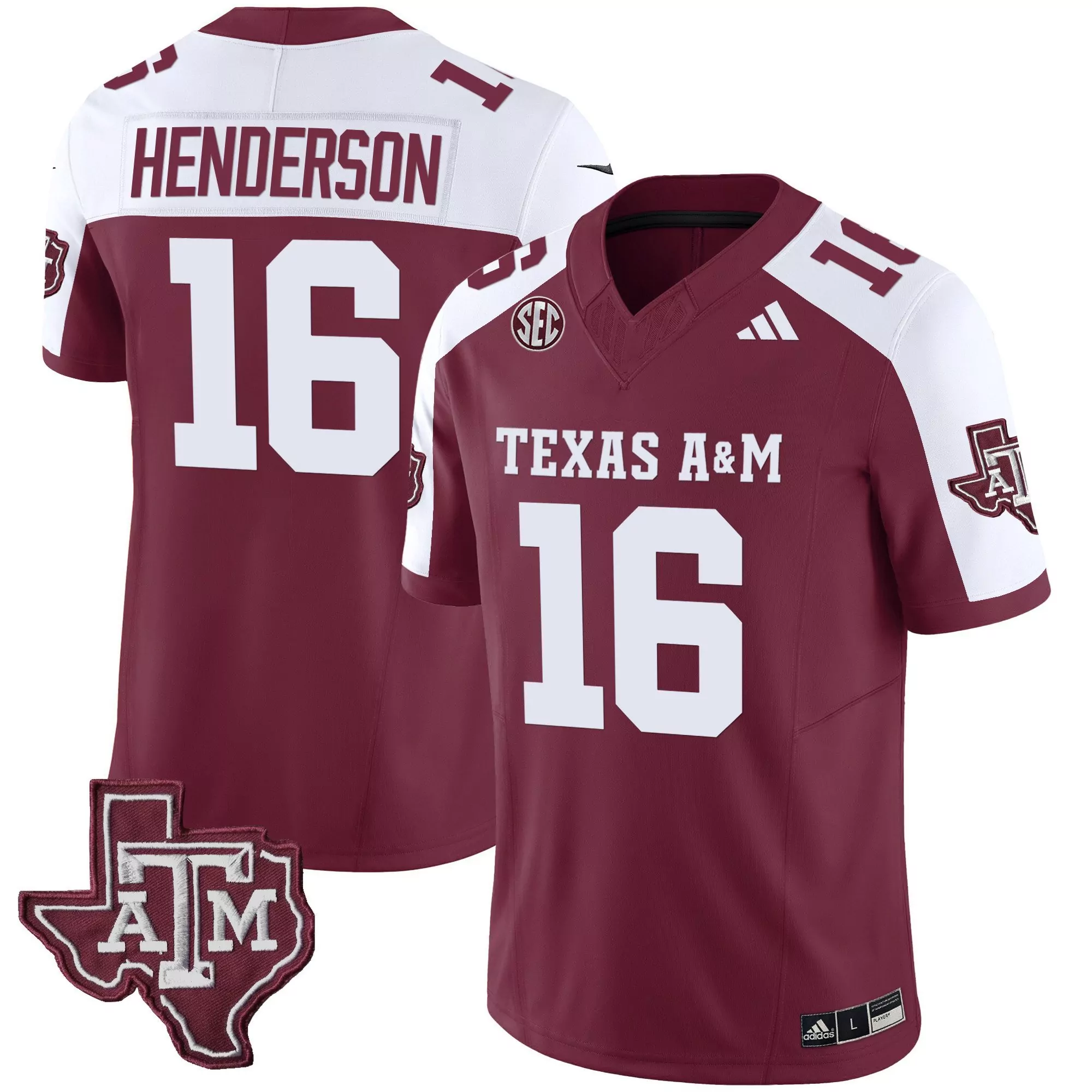 jaylen henderson maroon alternate mens texas am aggies vapor limited jersey v2 all stitched
