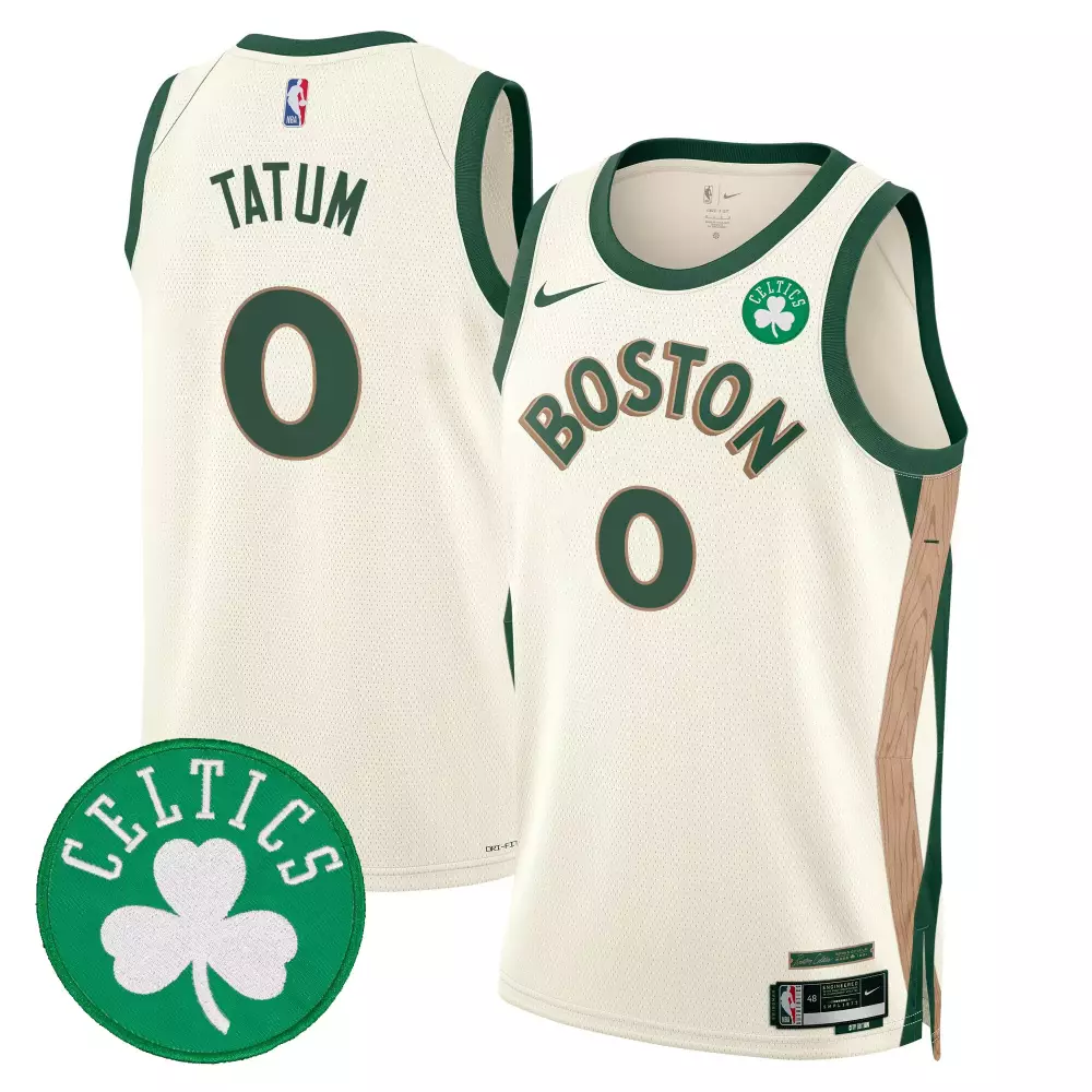 jayson tatum 2324 city mens boston celtics 2024 finals patch swingman jersey v2 all stitched