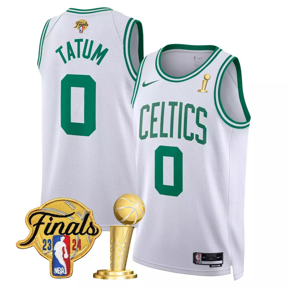 jayson tatum 2324 city mens boston celtics 2024 finals patch swingman jersey v2 all stitched