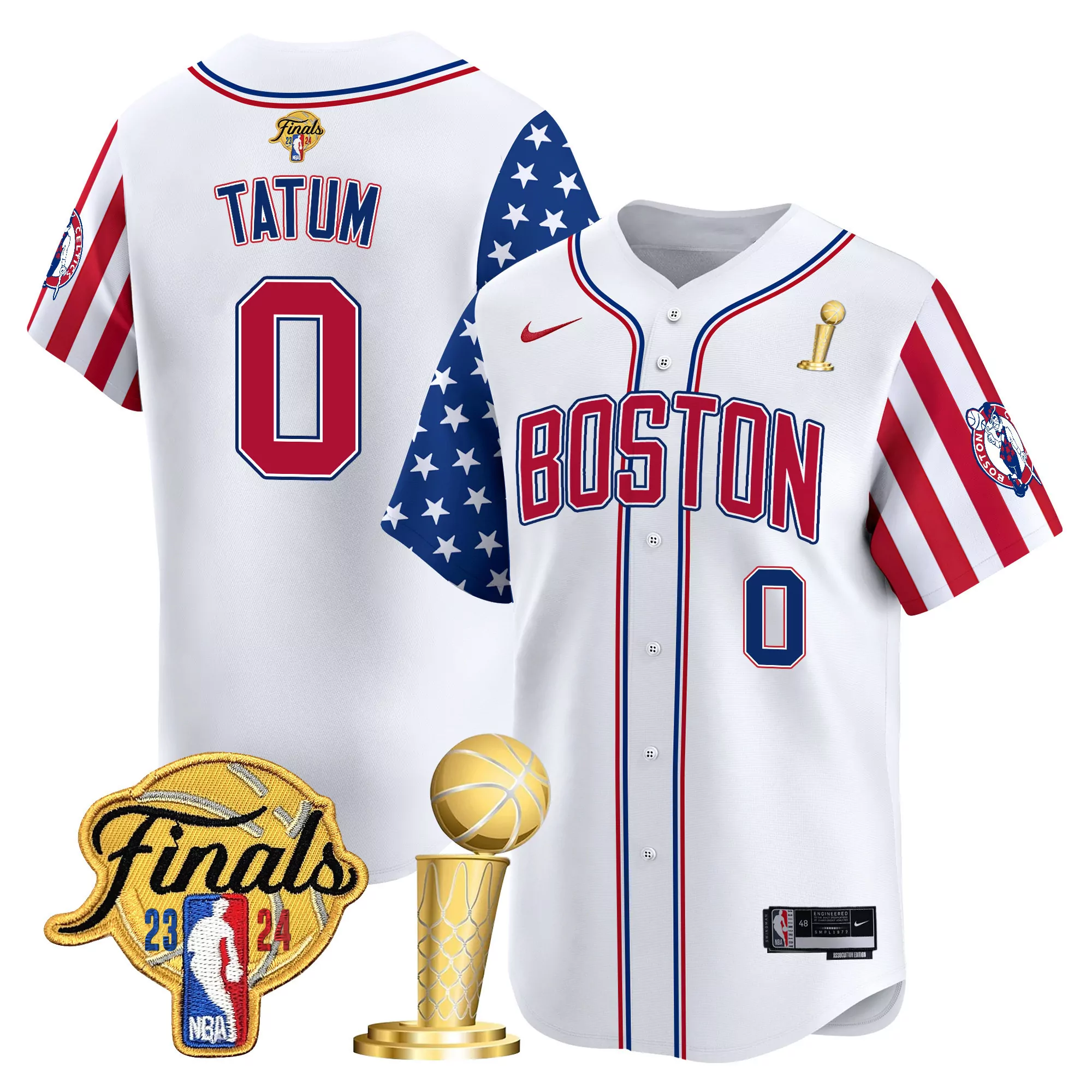 jayson tatum men boston celtics 2024 independence day vapor premier limited jersey v2 all stitched