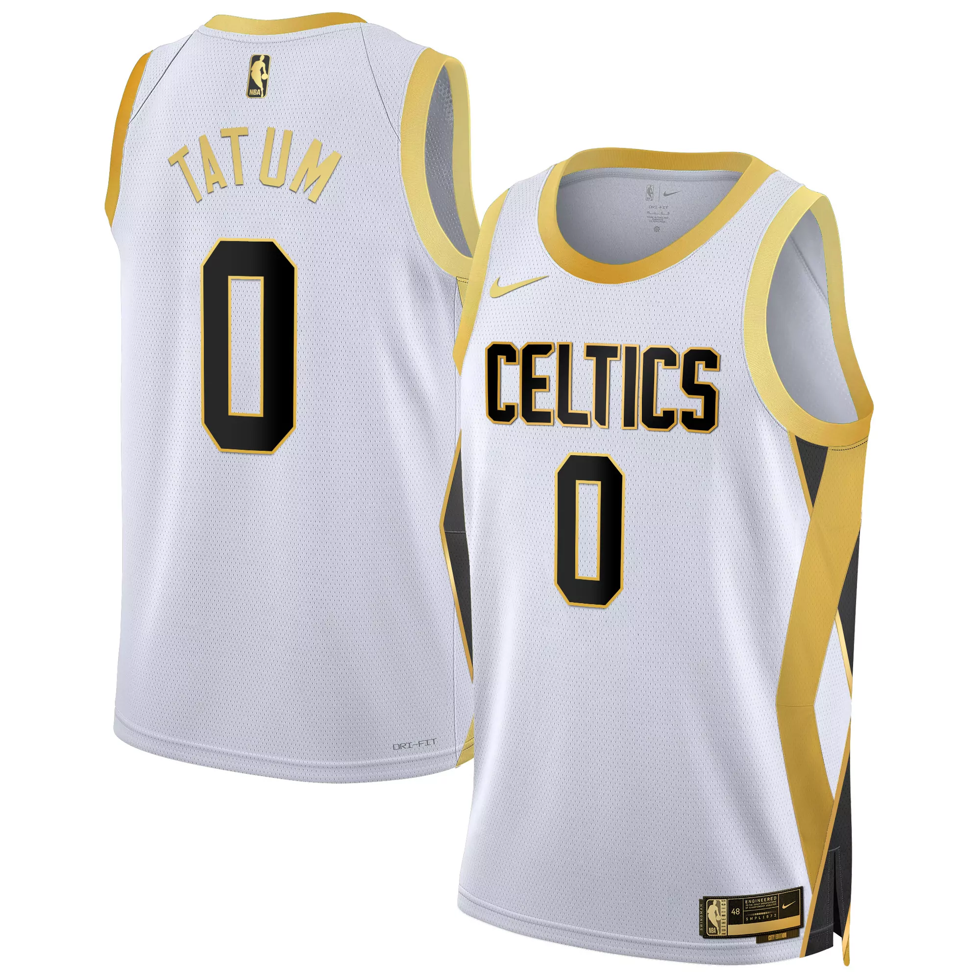 jayson tatum white gold mens boston celtics 202425 city edition swingman jersey all stitched