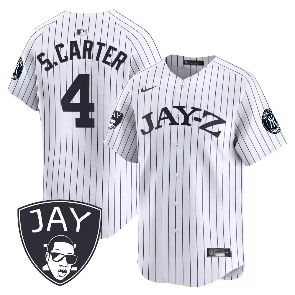 Jay Z White Yankees Men's Vapor Premier Jersey | Limited Edition Fan Gear | For Men, Women & Youth