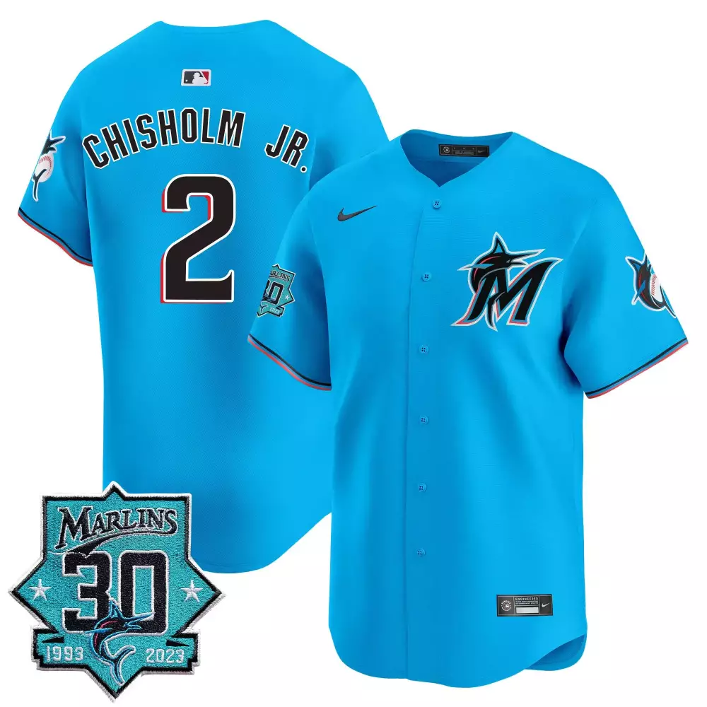 jazz chisholm jr black gold mens miami marlins 30 seasons anniversary patch vapor premier limited jersey all stitched