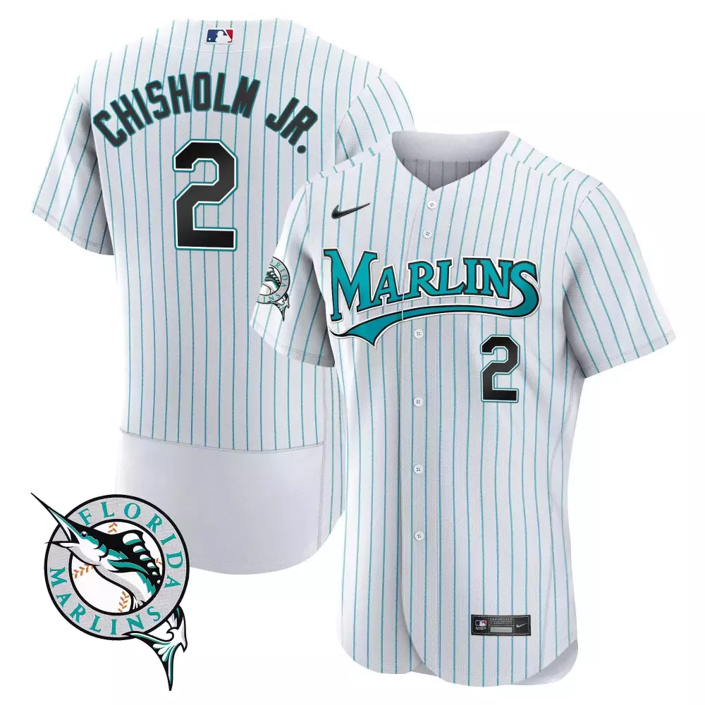 jazz chisholm jr youth miami marlins throwback cool base jersey all stitched
