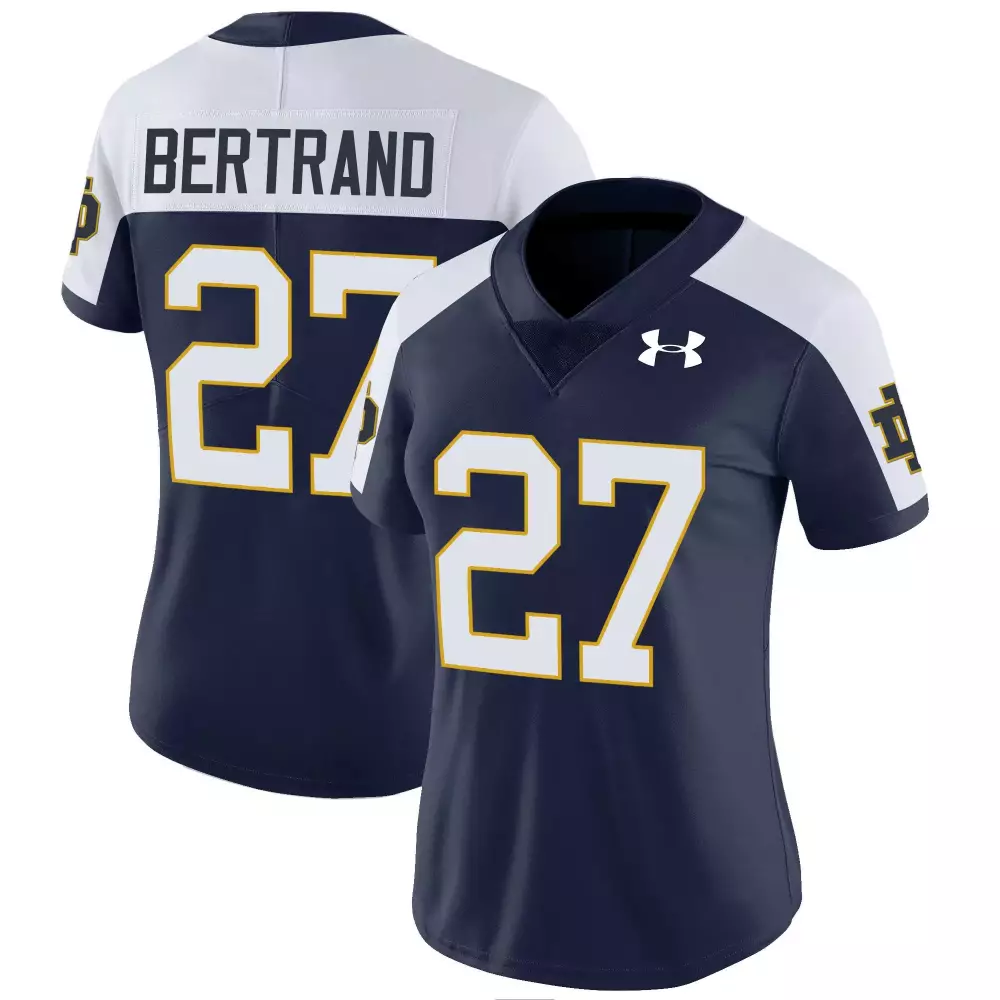 jd bertrand alternate womens notre dame fighting irish gold vapor limited jersey all stitched