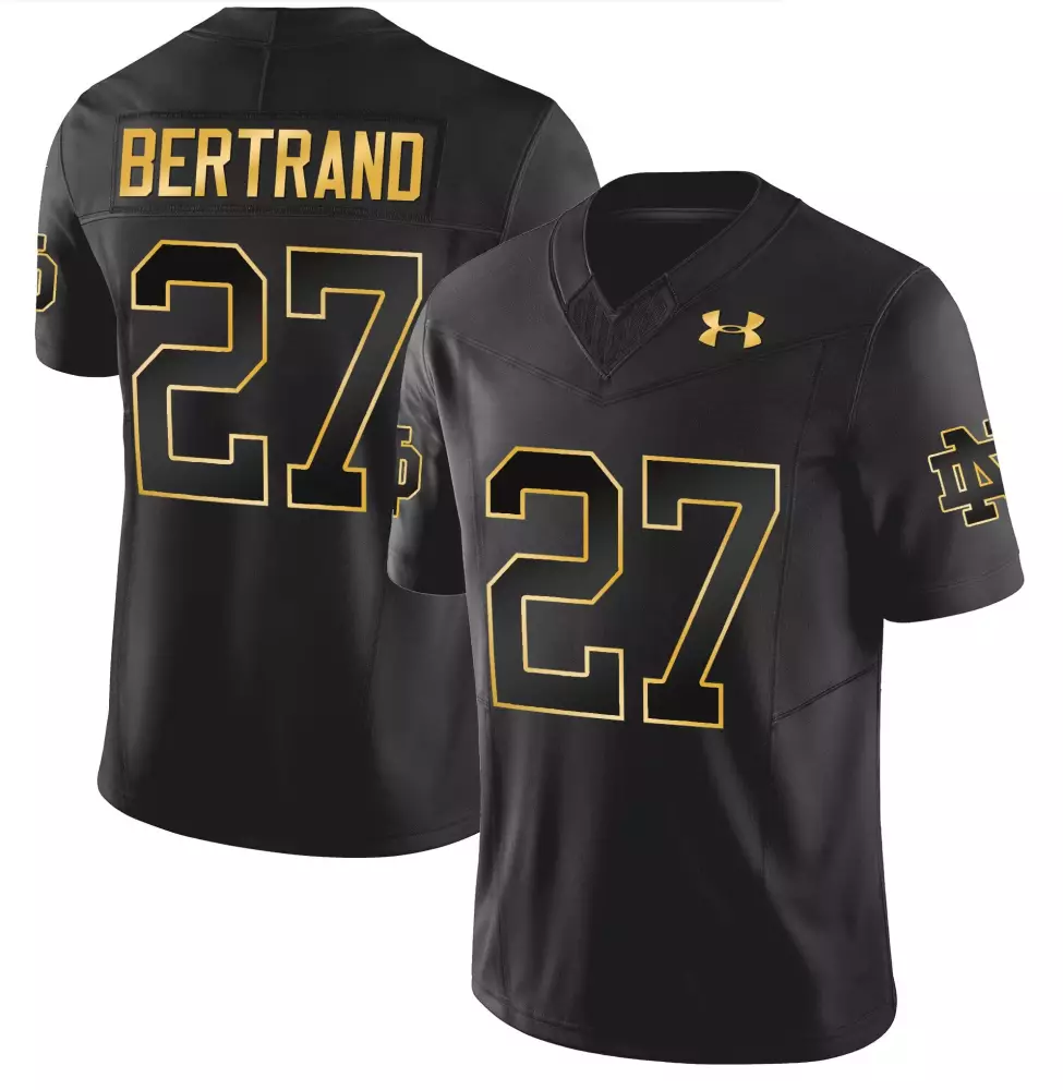 jd bertrand alternate womens notre dame fighting irish gold vapor limited jersey all stitched