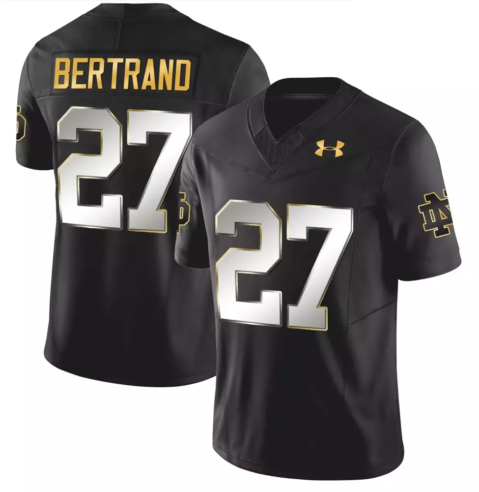 jd bertrand alternate womens notre dame fighting irish gold vapor limited jersey all stitched