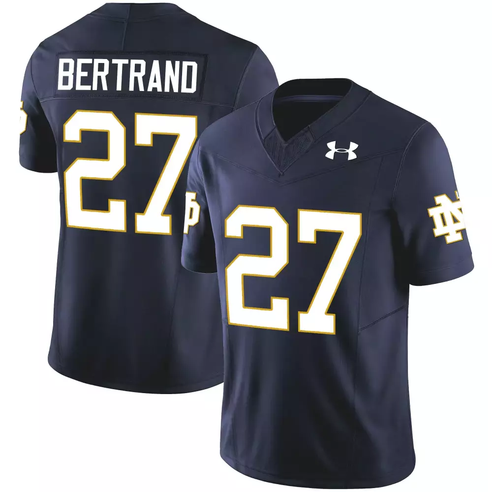 jd bertrand navy mens notre dame fighting irish vapor limited jersey all stitched