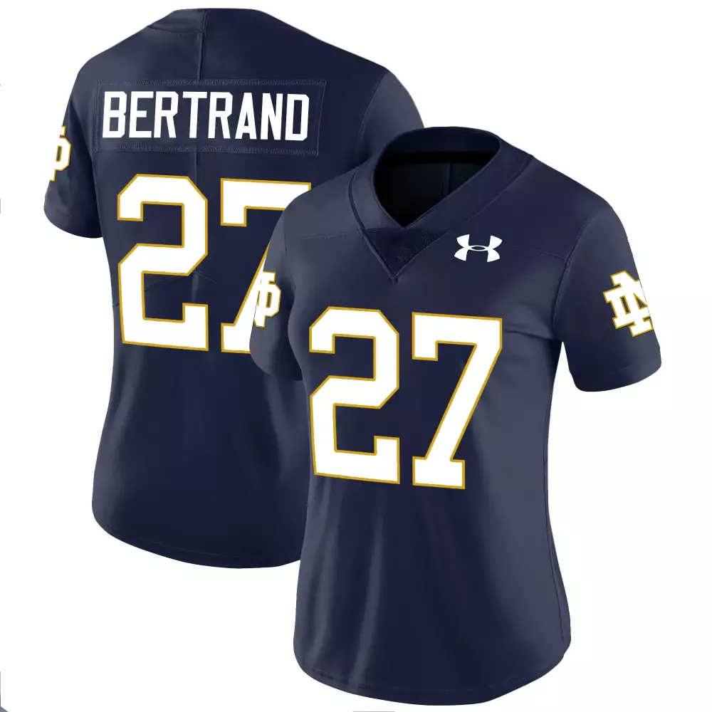 jd bertrand navy mens notre dame fighting irish vapor limited jersey all stitched