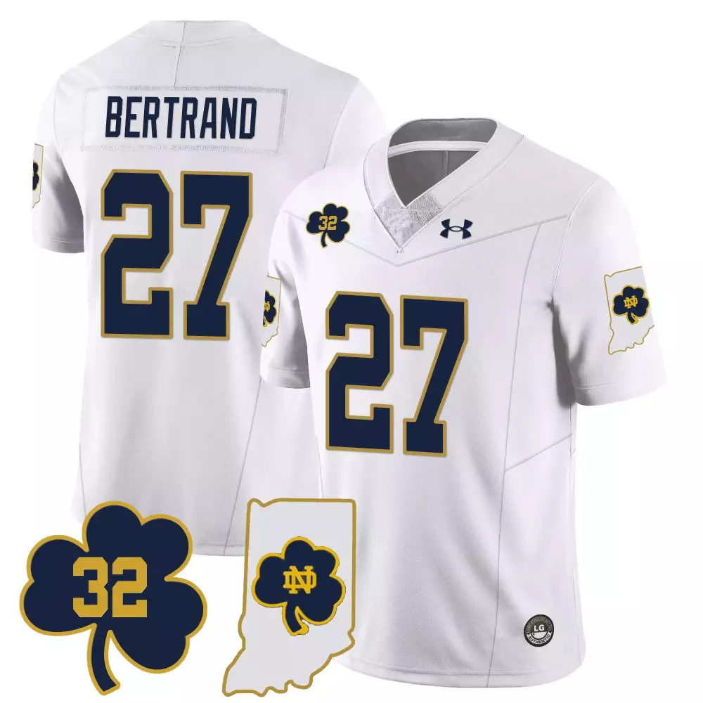 jd bertrand white mens notre dame fighting irish vapor limited jersey indiana map all stitched