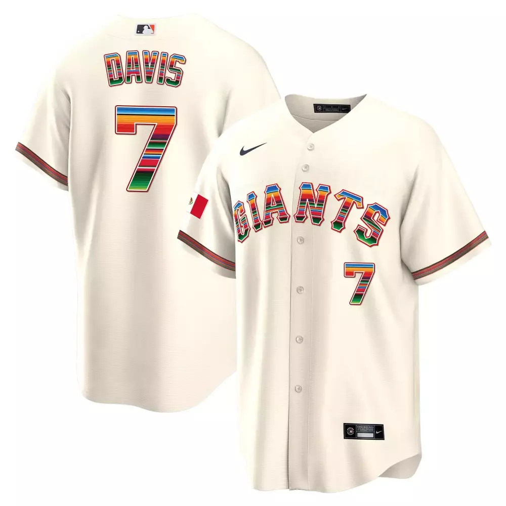 jd davis cream mens san francisco giants mexico cool base limited jersey all stitched