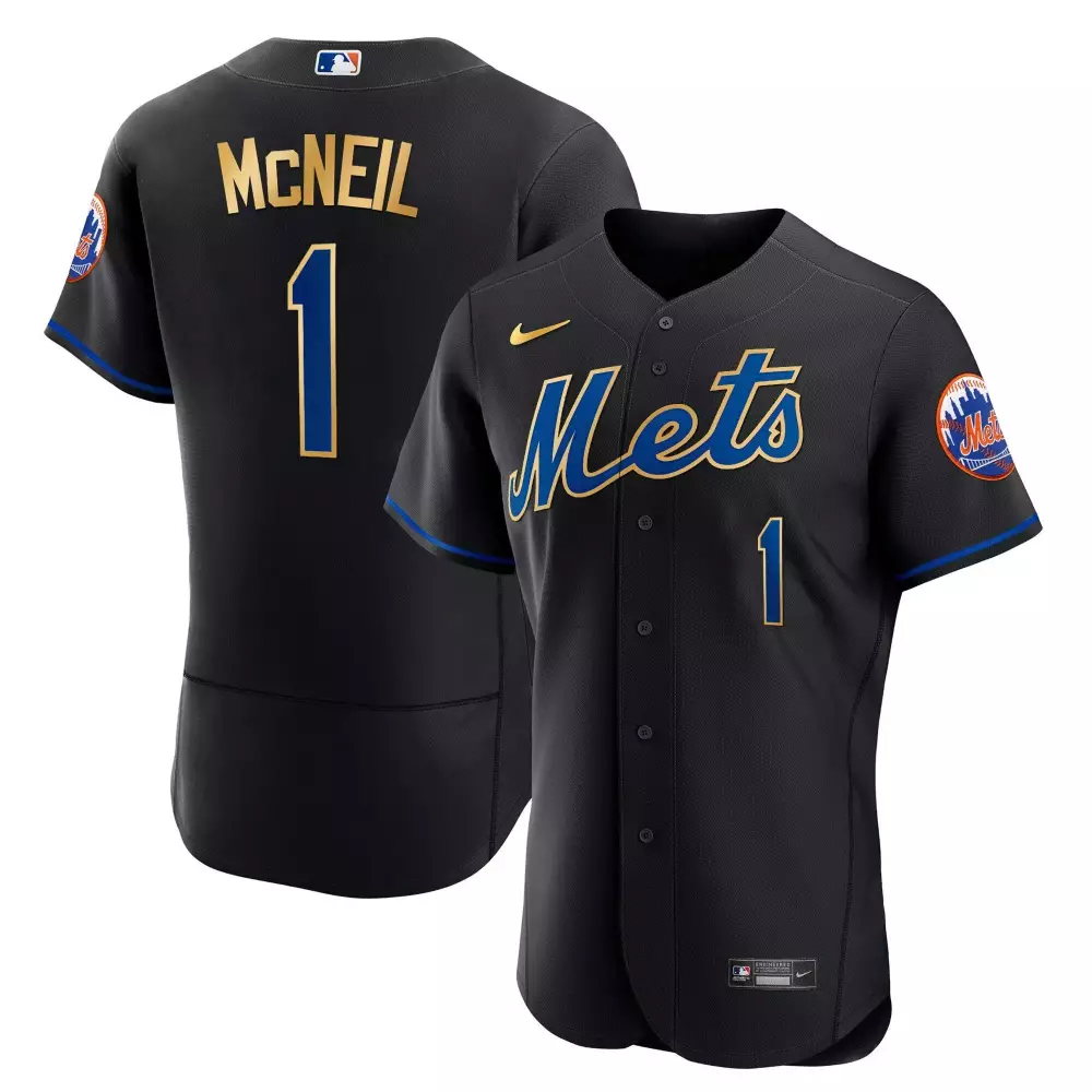 jeff mcneil cool navy mens new york mets gold trim jersey all stitched