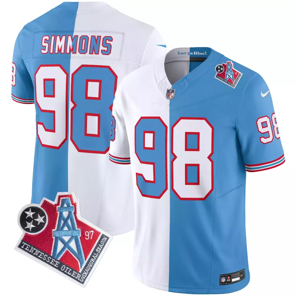 jeffery simmons men tennessee titans throwback white alternate limited vapor jersey all stitched