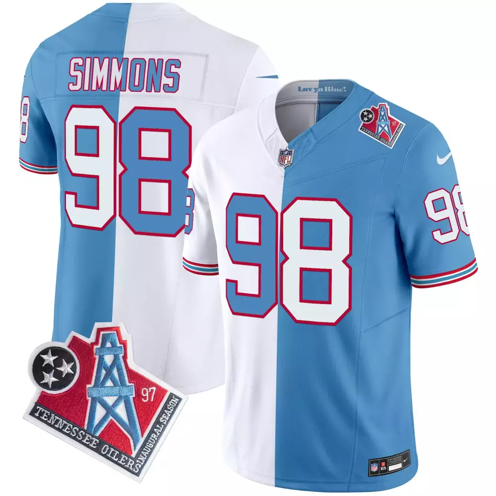 jeffery simmons men tennessee titans throwback white alternate limited vapor jersey all stitched