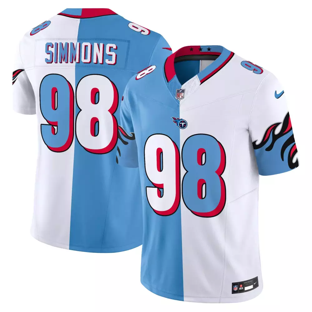 jeffery simmons men tennessee titans throwback white alternate limited vapor jersey all stitched