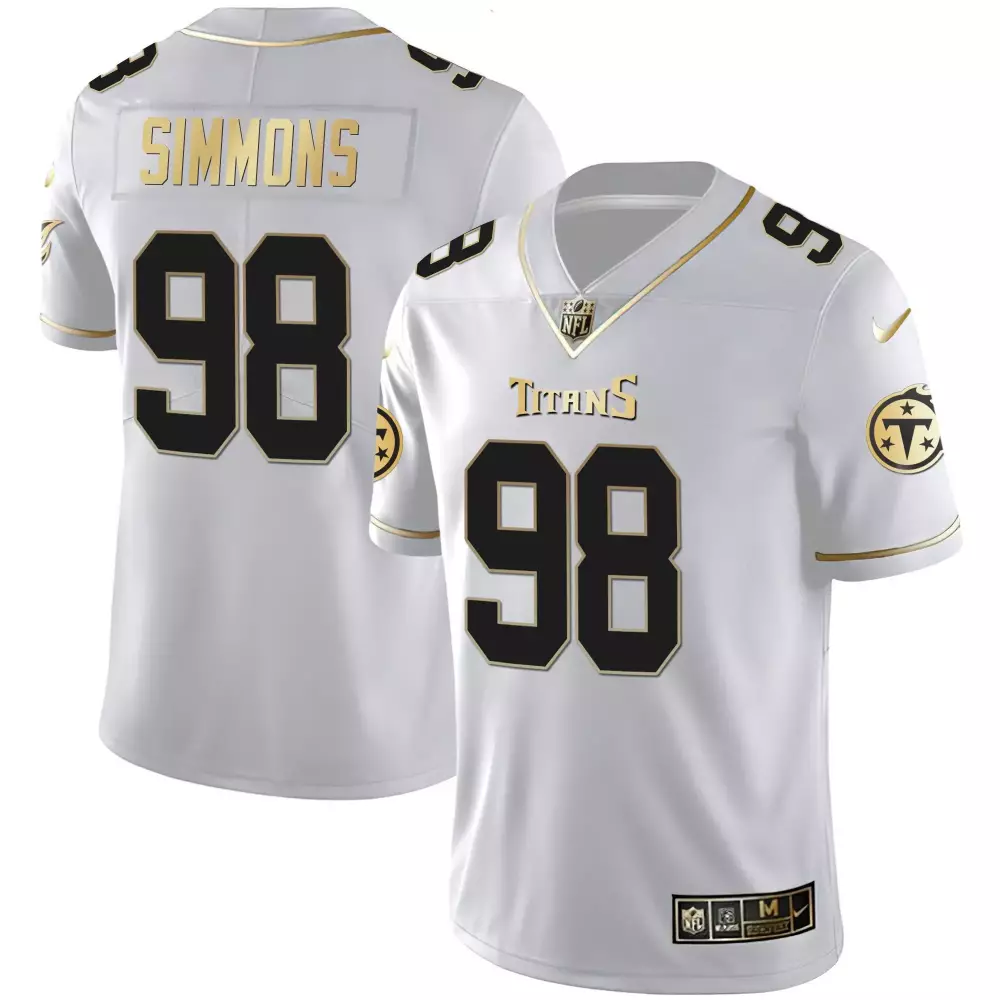 jeffery simmons white gold mens tennessee titans white gold black gold jersey all stitched