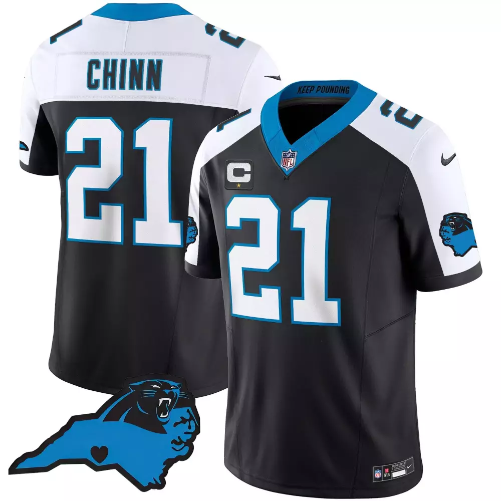 jeremy chinn black alternate mens carolina panthers vapor limited jersey carolina patch all stitched