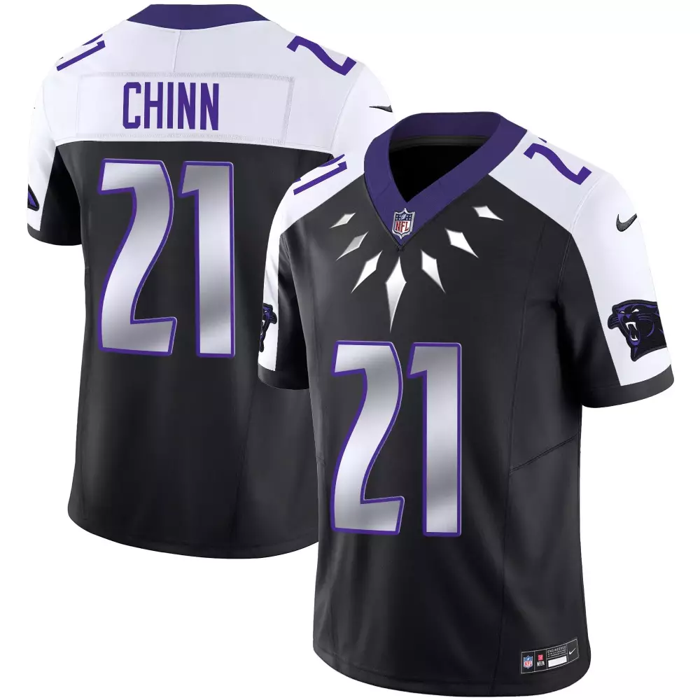 jeremy chinn black alternate mens carolina panthers vapor limited jersey carolina patch all stitched