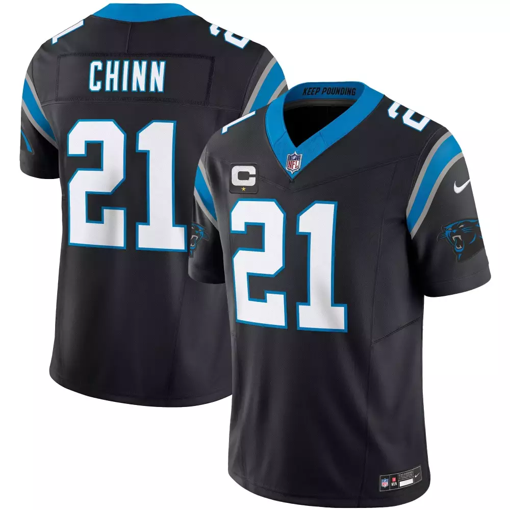 jeremy chinn black alternate mens carolina panthers vapor limited jersey carolina patch all stitched