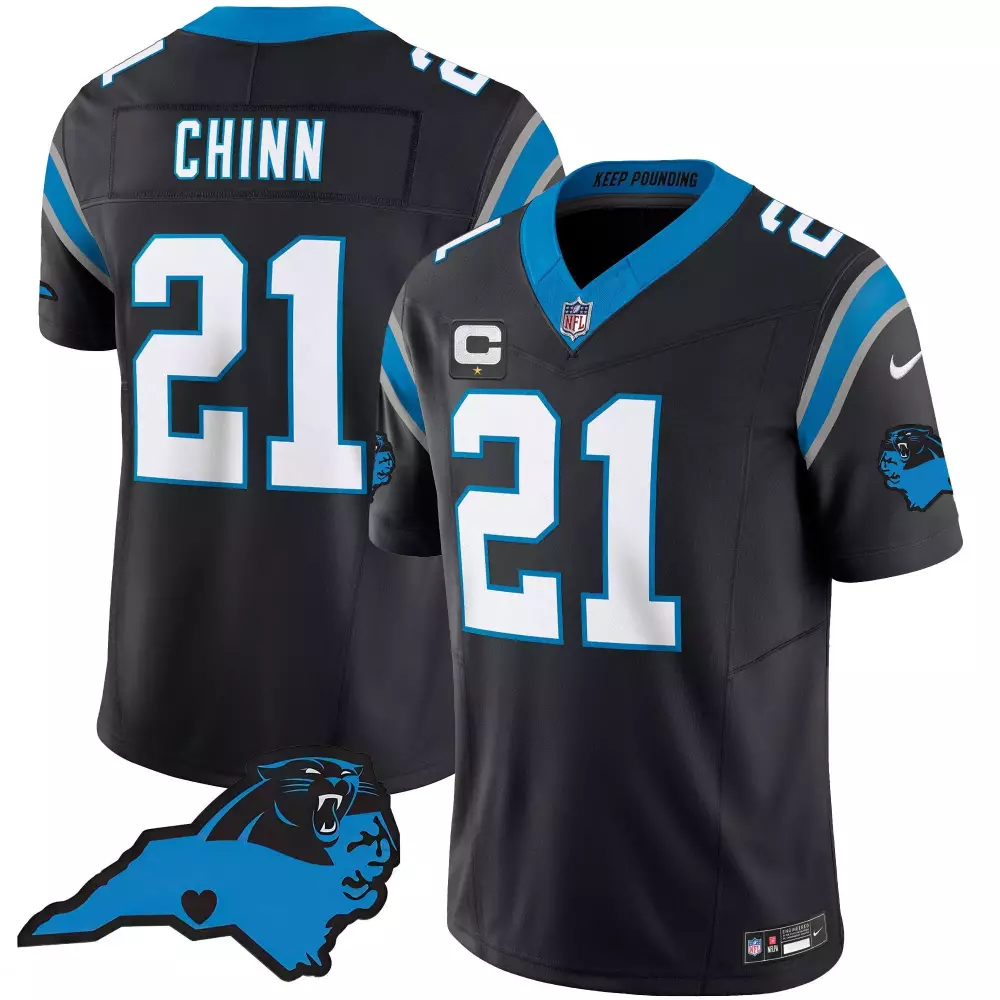 jeremy chinn black alternate mens carolina panthers vapor limited jersey carolina patch all stitched