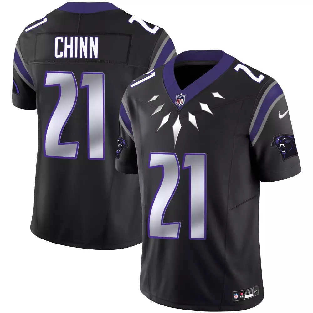 jeremy chinn black alternate mens carolina panthers vapor limited jersey carolina patch all stitched