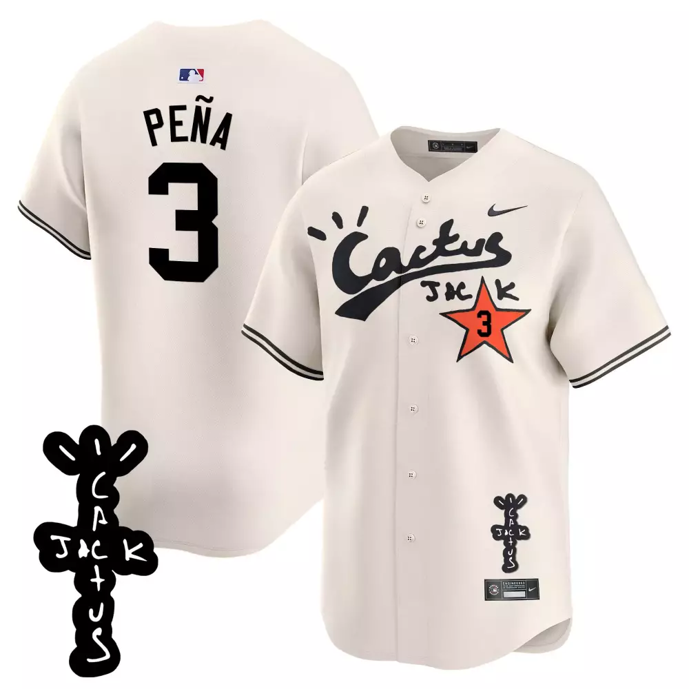 jeremy pena cream mens houston astros cactus jack patch vapor premier limited jersey v12 stitched