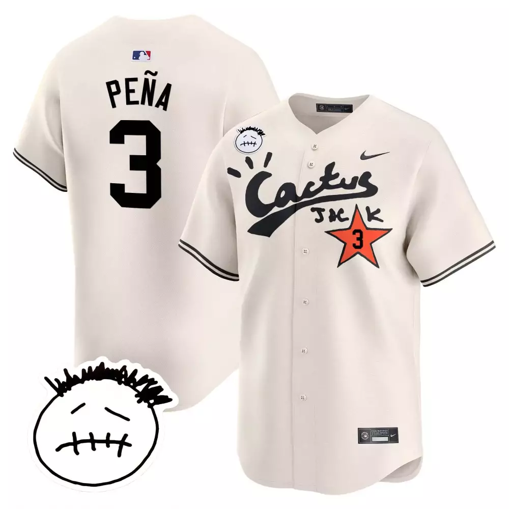 jeremy pena cream mens houston astros cactus jack patch vapor premier limited jersey v12 stitched