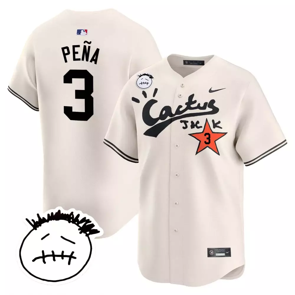 jeremy pena cream mens houston astros cactus jack patch vapor premier limited jersey v12 stitched