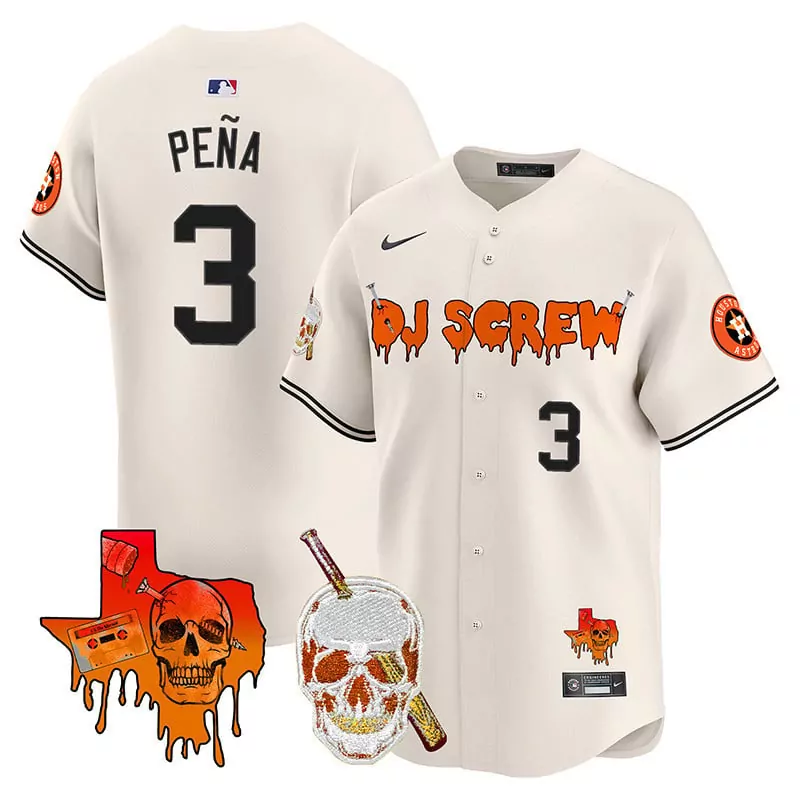 Jeremy Pena Houston Astros 2023 Champions Patch Vapor Gold Stitched Jersey | All Stitched | Limited Edition Fan Gear | For Men, Women & Youth