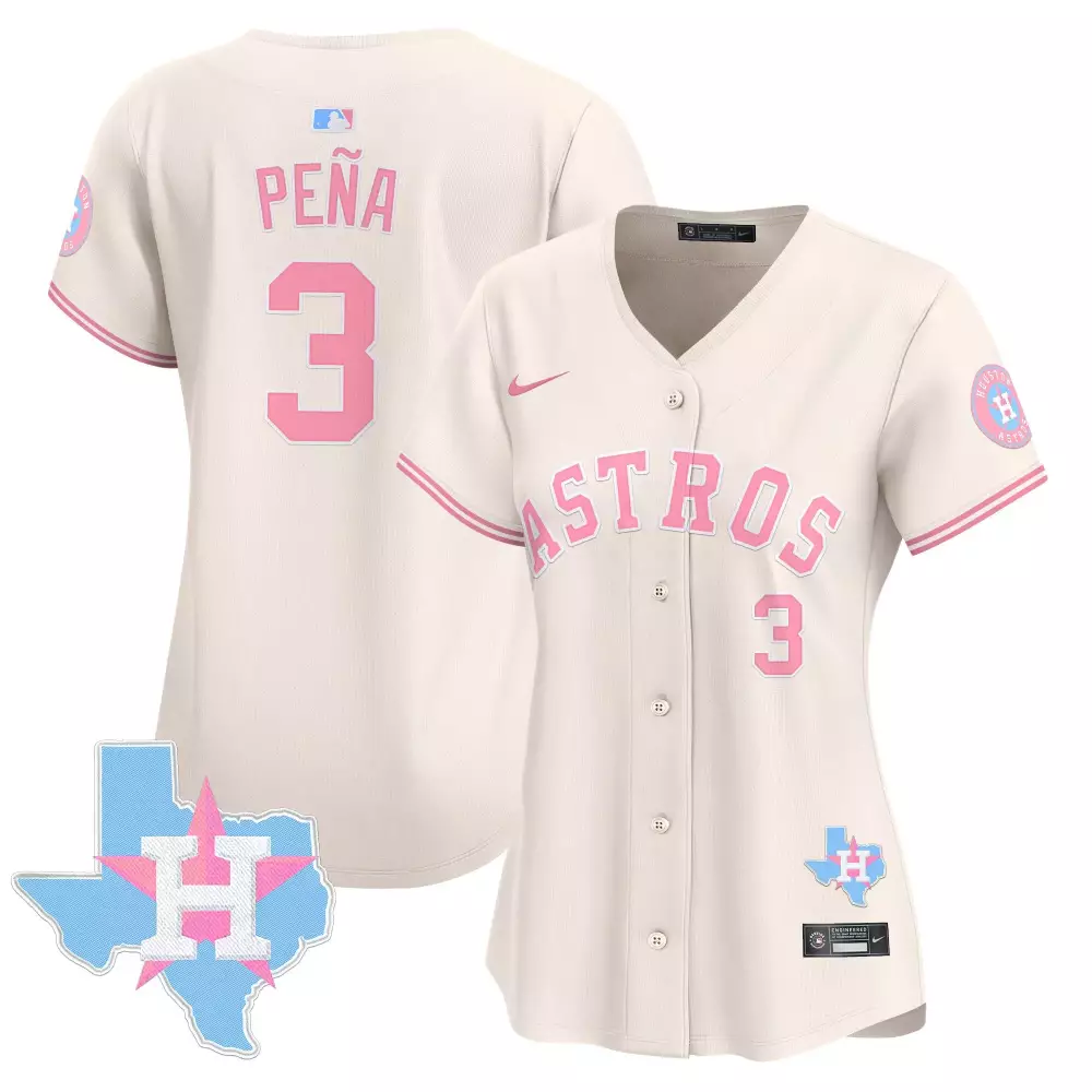 jeremy pena cream unisex houston astros spongebob squarepants vapor premier limited jersey printed