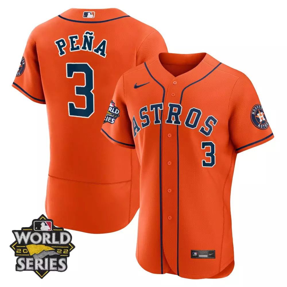 jeremy pena flex base mens houston astros alternate navy 2022 world series player jersey all stitched
