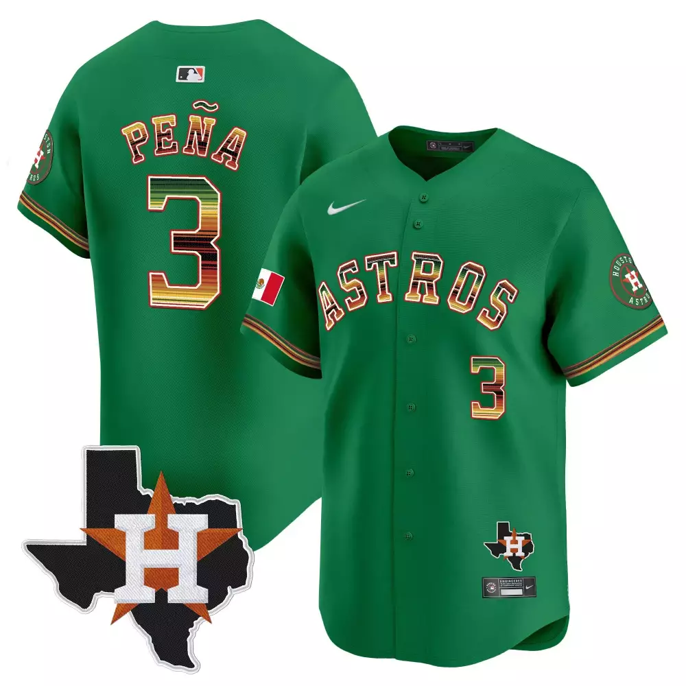 Jeremy Pena Houston Astros Green Men's Paisley Sugar Skull Limited Edition Jersey | Printed Style | For Men, Women & Youth