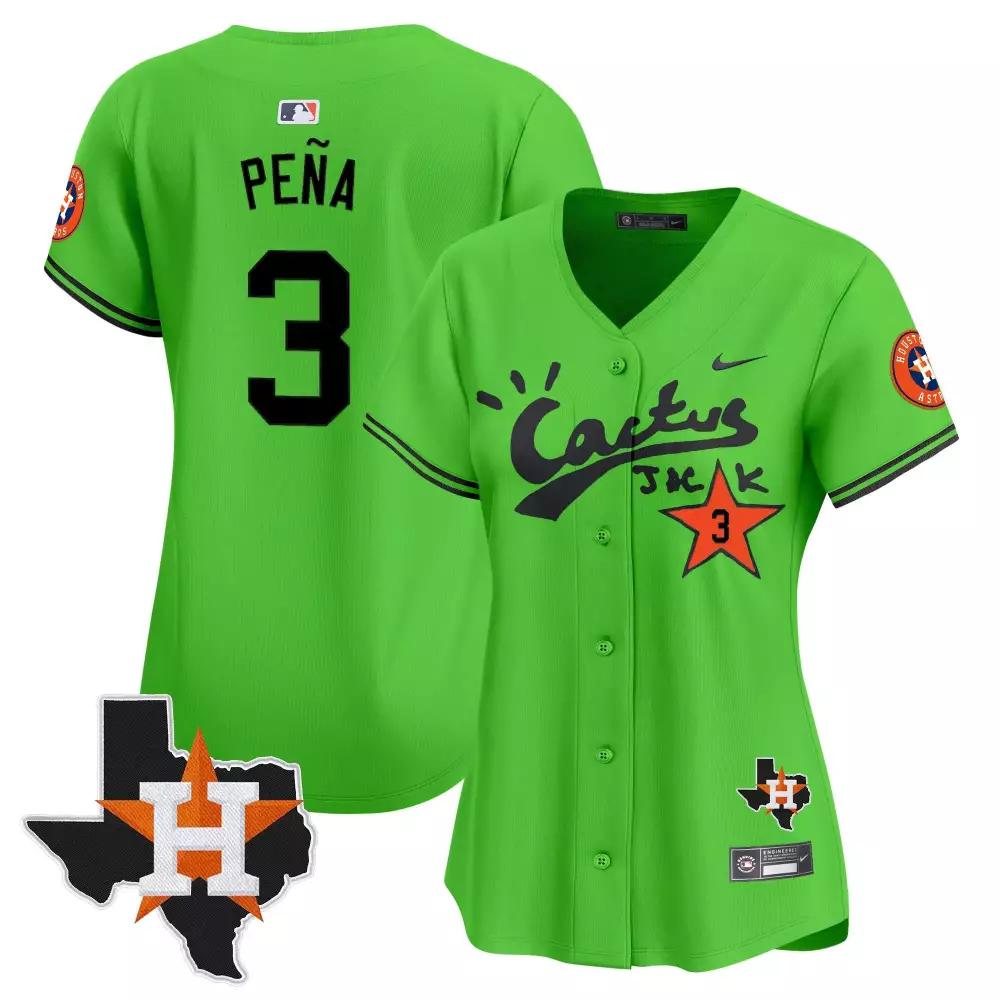jeremy pena green womens houston astros cactus jack patch vapor premier limited jersey v11 stitched