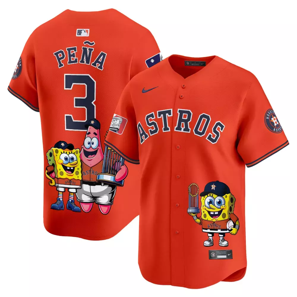 jeremy pena orange unisex houston astros mickey houston vapor premier limited jersey printed
