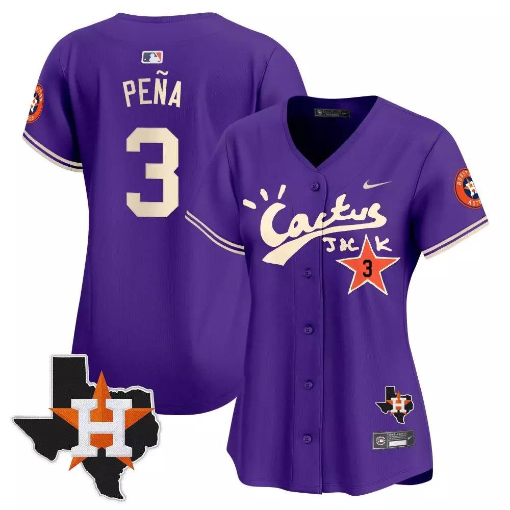jeremy pena purple womens houston astros barbie patch vapor premier limited jersey all stitched
