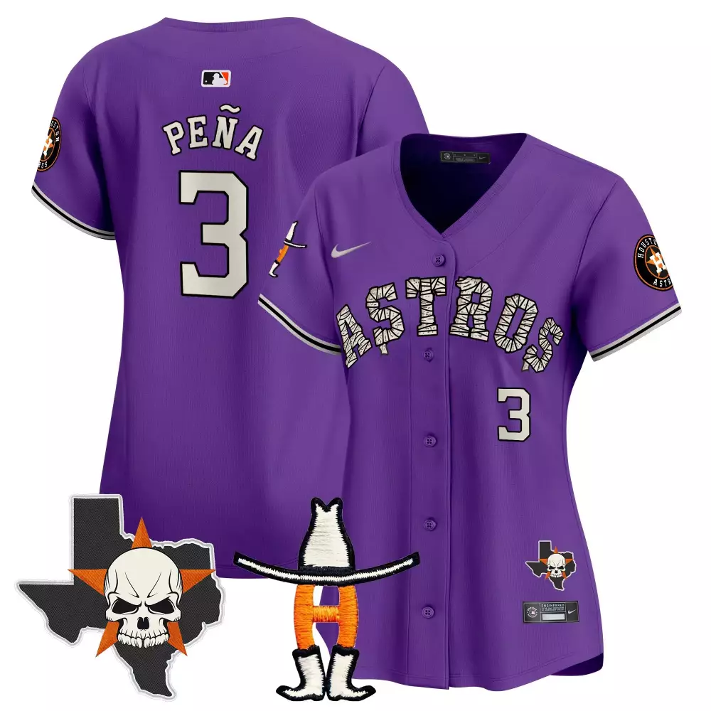 jeremy pena purple womens houston astros barbie patch vapor premier limited jersey all stitched