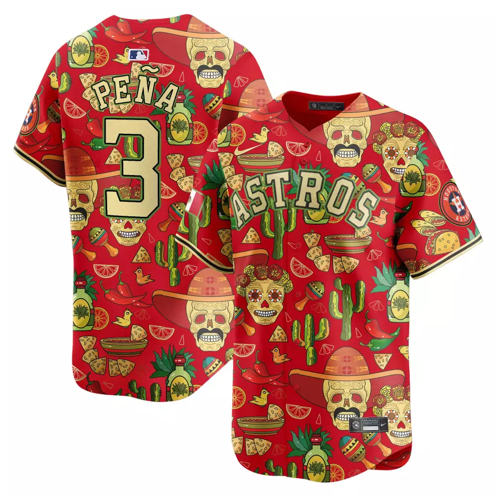 jeremy pena red mens houston astros mexico aztec vapor premier limited jersey v2 printed